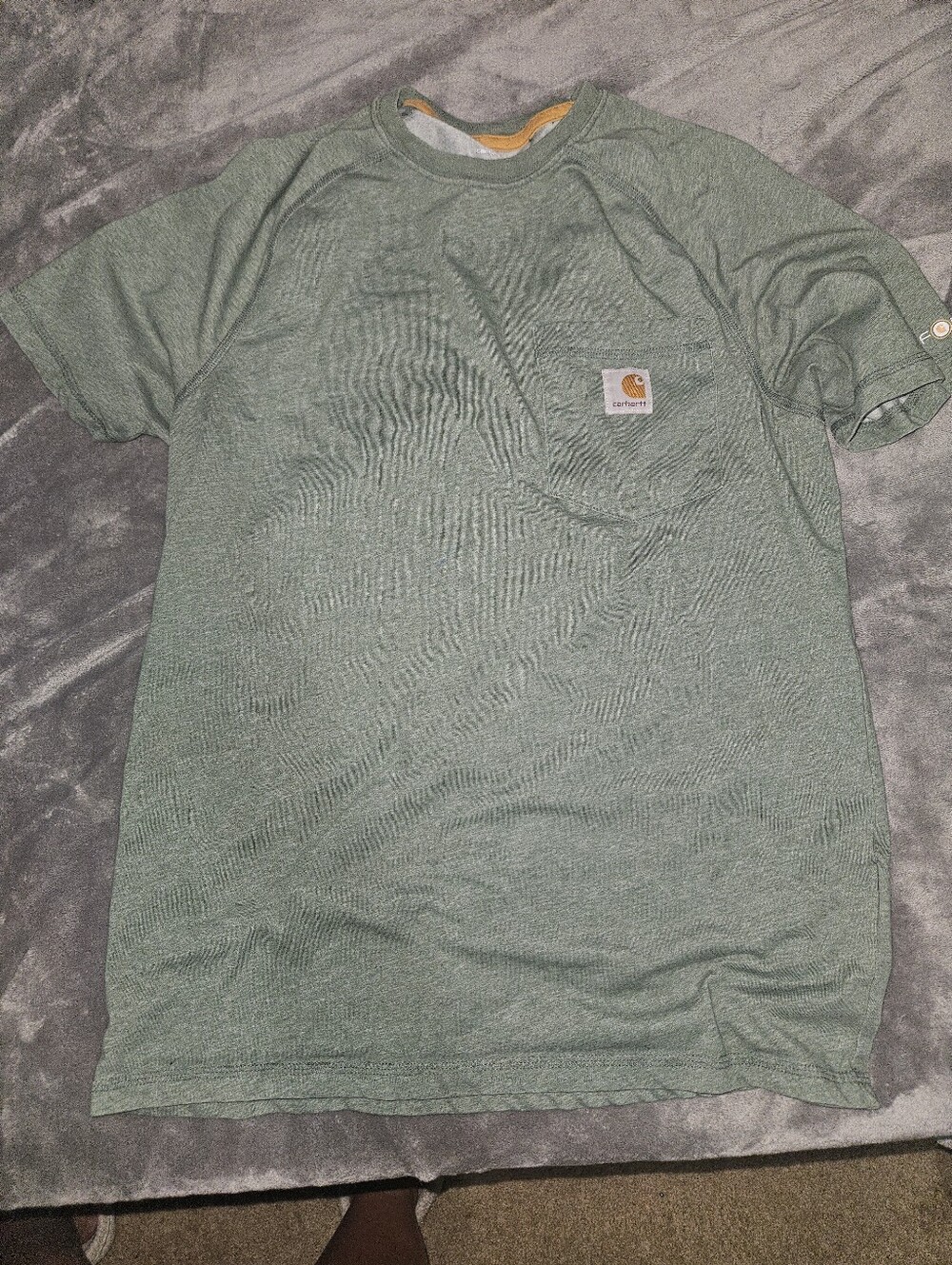 Carhartt Heathered Green Short-Sleeve Pocket Tee